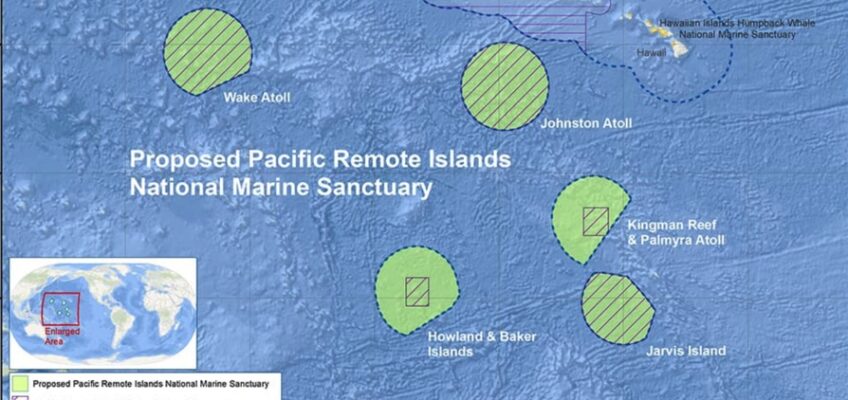 Proposed Pacific Remote Islands marine sanctuary map
