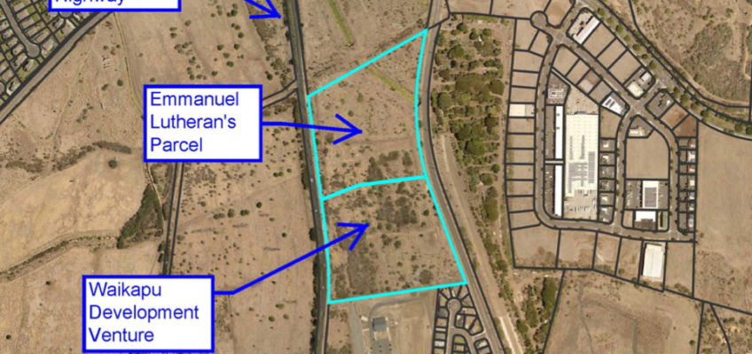 Aerial map of Waikapu parcels and roads
